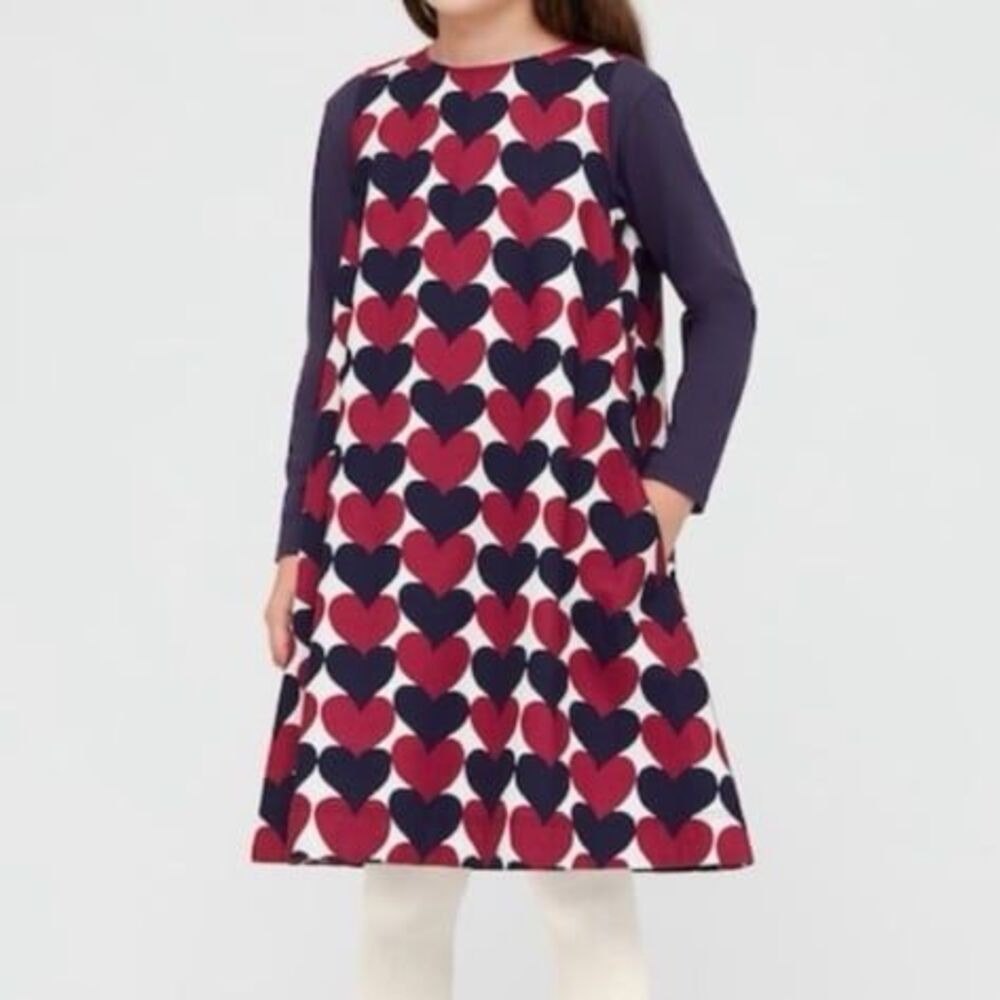 Uniqlo X Marimekko Girls Sleeveless Heart Dress Size 5-6